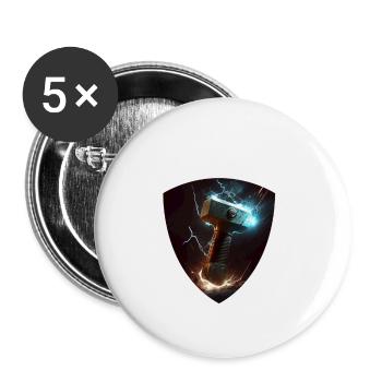 Papa Vathor Va Thor Father's Day Father's Day Gift - Buttons large 2.2''/56 mm (5-pack) - white - Front