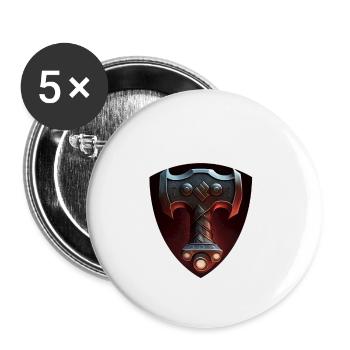 Papa Vathor Va Thor Father's Day Father's Day Gift - Buttons large 2.2''/56 mm (5-pack) - white - Front