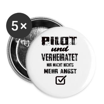 Pilot - Buttons groß 56 mm (5er Pack) - Weiß - Vorne