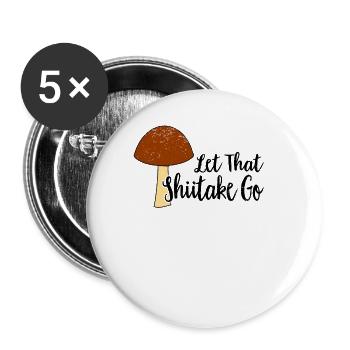 Cueilleur de champignons Chasseurs de champignons Amateurs de champignons Champignons Ferme de champignons - Lot de 5 grands badges (56 mm) - blanc - Devant