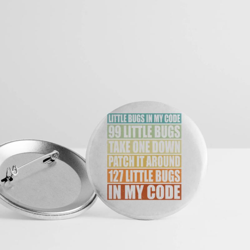 99 petits bugs dans mon code 6 Lot de 5 grands badges (56 mm)