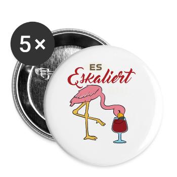 Es Eskaliert Eh - Buttons groß 56 mm (5er Pack) - Weiß - Vorne