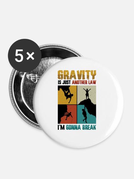 Anti-schwerkraft-bouldern, Felsklettern - Buttons groß 56 mm (5er Pack) - Weiß