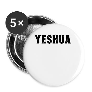 Jeschua Jesus hebr�isch christlicher Glauben Fried - Buttons groß 56 mm (5er Pack) - Weiß - Vorne