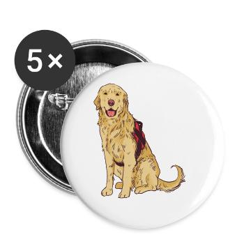 Je ne parle qu’à mon chien aujourd’hui 3 - Lot de 5 grands badges (56 mm) - blanc - Devant