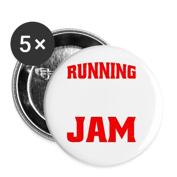 Running Is My Jam 7 - Buttons large 2.2''/56 mm (5-pack) - white - Front