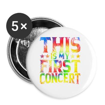 This Is My First Concert 51 - Buttons large 2.2''/56 mm (5-pack) - white - Front
