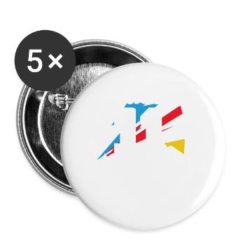 Age is just a number - 11th birthday - Buttons large 2.2''/56 mm (5-pack) - white - Front