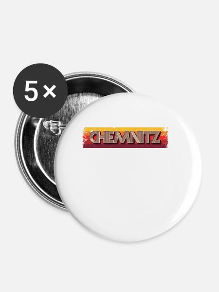 Chemnitzerin Chemnitzer Chemnitz - Buttons groß 56 mm (5er Pack) - Weiß