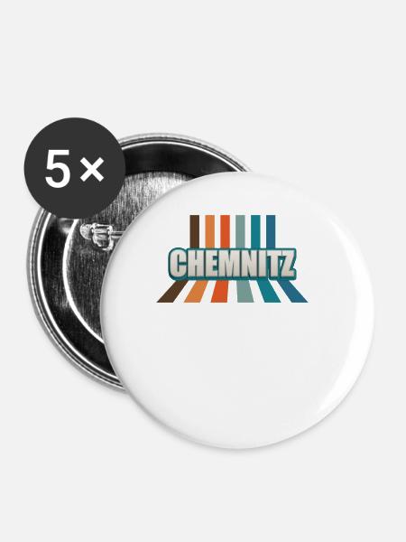 Chemnitzerin Chemnitzer Chemnitz - Buttons groß 56 mm (5er Pack) - Weiß
