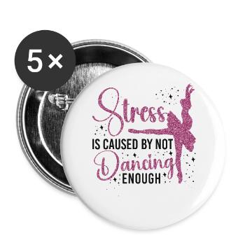 Ballet Dancer Dance Girl Ballerina - Buttons large 2.2''/56 mm (5-pack) - white - Front