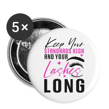 Esthetician Skincare Beautician - Buttons large 2.2''/56 mm (5-pack) - white - Front
