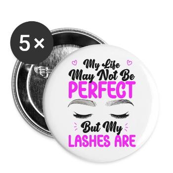 Esthetician Skincare Beautician - Buttons large 2.2''/56 mm (5-pack) - white - Front
