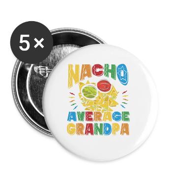 Cinco De Mayo Parti mexicain Cinco De Mayo - Lot de 5 grands badges (56 mm) - blanc - Devant