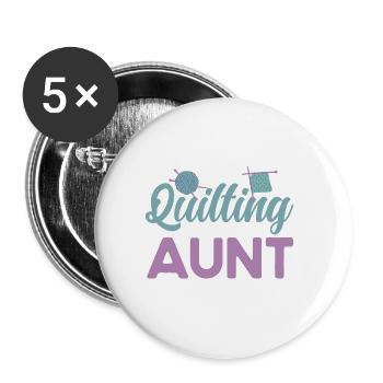 Quilting Gift Sewing Knitting Quilter - Buttons large 2.2''/56 mm (5-pack) - white - Front