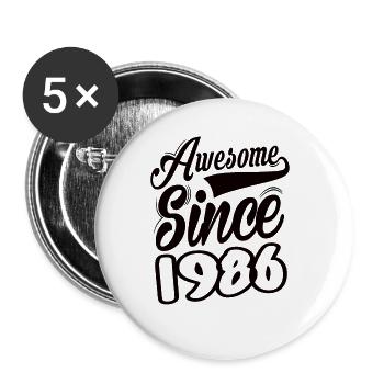 Awesome Since 1986 - Buttons large 2.2''/56 mm (5-pack) - white - Front