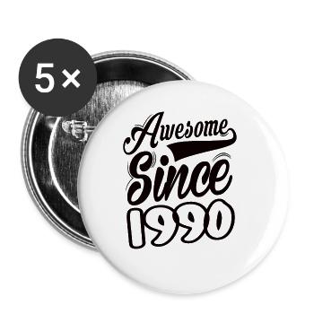 Awesome Since 1990 - Buttons large 2.2''/56 mm (5-pack) - white - Front