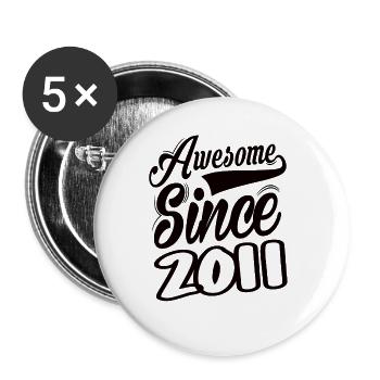 Awesome Since 2011 - Buttons large 2.2''/56 mm (5-pack) - white - Front