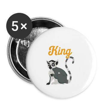Lemur - Buttons large 2.2''/56 mm (5-pack) - white - Front