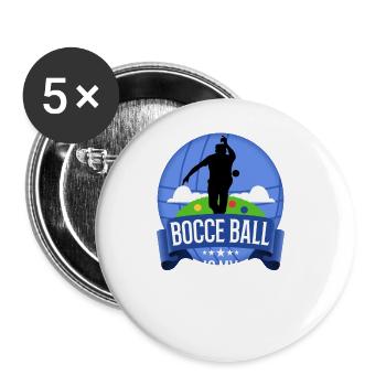 La pétanque est mon cardio - Lot de 5 grands badges (56 mm) - blanc - Devant