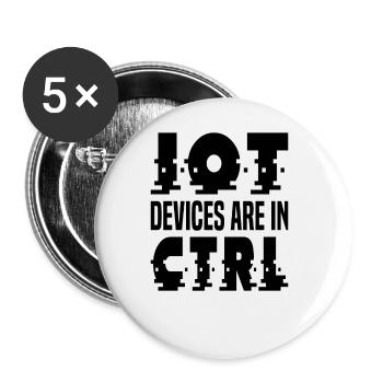 Internet Des Objets IOT Programmeur Admin IT - Lot de 5 grands badges (56 mm) - blanc - Devant