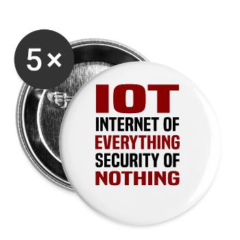 Internet Des Objets IOT Programmeur Admin IT - Lot de 5 grands badges (56 mm) - blanc - Devant