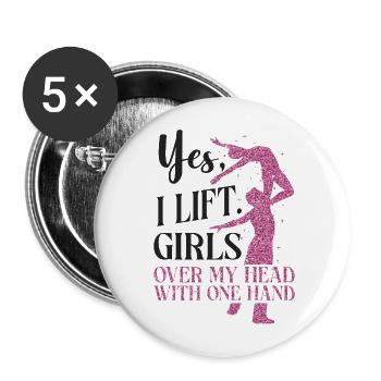 Ballet Danseuse Danse Ballerine - Lot de 5 grands badges (56 mm) - blanc - Devant