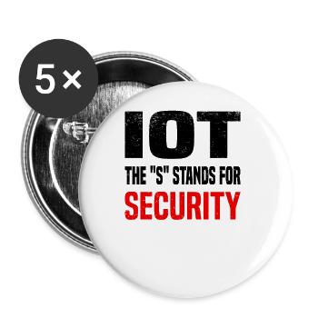 Internet Of Things IOT Programmer Admin IT - Buttons large 2.2''/56 mm (5-pack) - white - Front
