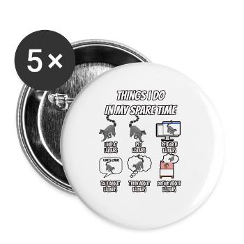 Lemur - Buttons large 2.2''/56 mm (5-pack) - white - Front