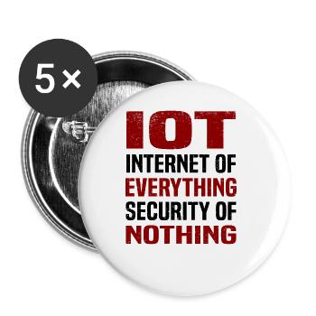 Internet Des Objets IOT Programmeur Admin IT - Lot de 5 grands badges (56 mm) - blanc - Devant