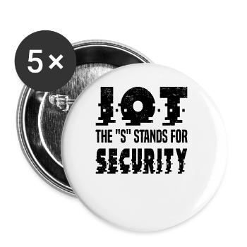 Internet Des Objets IOT Programmeur Admin IT - Lot de 5 grands badges (56 mm) - blanc - Devant