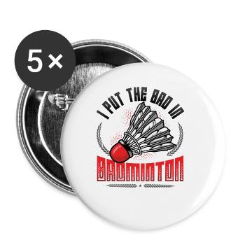 The Bath In Badminton - Buttons large 2.2''/56 mm (5-pack) - white - Front