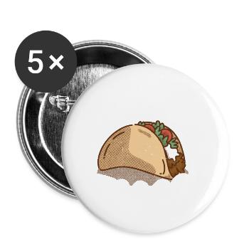 The Bump Wants Tacos 3 - Buttons large 2.2''/56 mm (5-pack) - white - Front