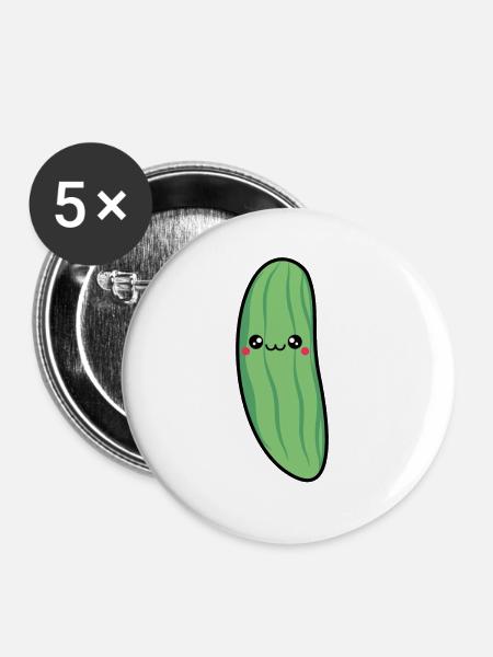 Zucchini - Buttons groß 56 mm (5er Pack) - Weiß