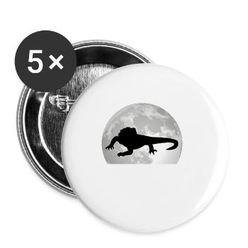 Lune de dragon barbu - Lot de 5 grands badges (56 mm) - blanc - Devant
