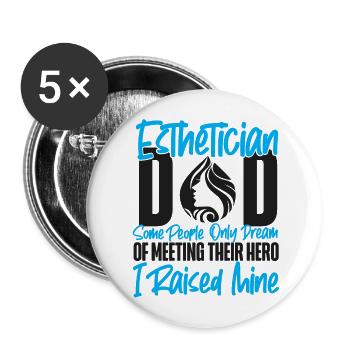 Soins de la peau d’esthéticienne agréée mignonne - Lot de 5 grands badges (56 mm) - blanc - Devant