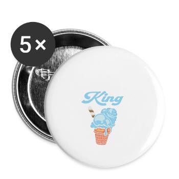 Roi du yogourt glacé - Lot de 5 grands badges (56 mm) - blanc - Devant