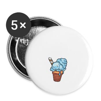 Frozen Yogurt Dad - Buttons groß 56 mm (5er Pack) - Weiß - Vorne