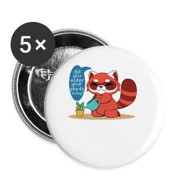 Did you water your plants today? - Buttons large 2.2''/56 mm (5-pack) - white - Front