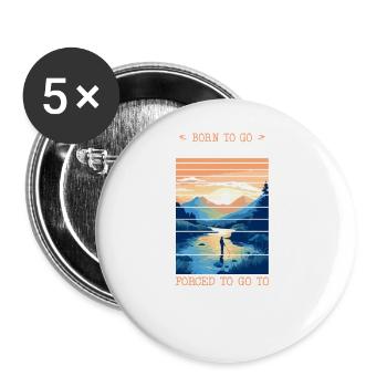 Love Fly Fishing more than Work for Anglers and - Buttons groß 56 mm (5er Pack) - Weiß - Vorne