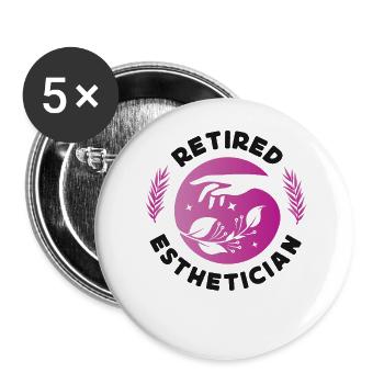 Cute Licensed Esthetician Skincare - Buttons groß 56 mm (5er Pack) - Weiß - Vorne
