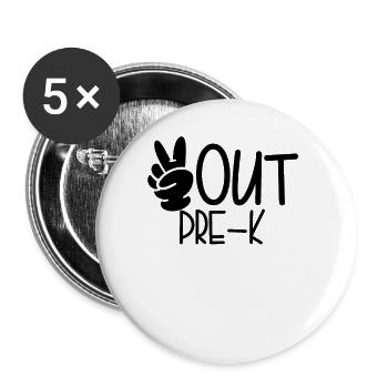 Frieden aus dem Abschluss vor dem K-Abschluss Frie - Buttons groß 56 mm (5er Pack) - Weiß - Vorne