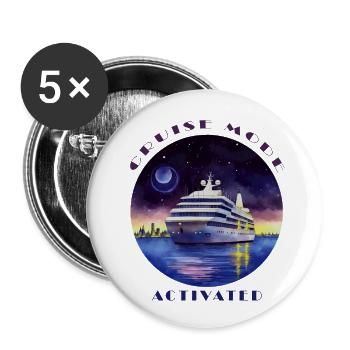 Cruise mode activated - Cruising Vacation - Buttons large 2.2''/56 mm (5-pack) - white - Front