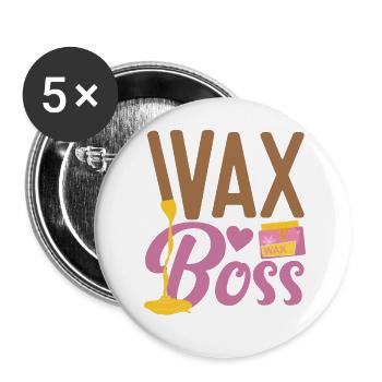 Cute Esthetician Skincare - Buttons groß 56 mm (5er Pack) - Weiß - Vorne