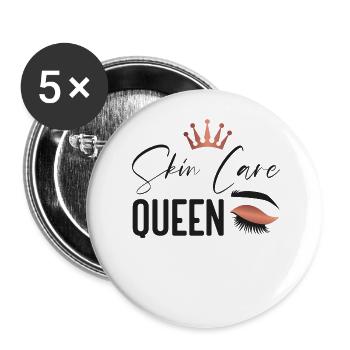 Cute Esthetician Skincare - Buttons large 2.2''/56 mm (5-pack) - white - Front