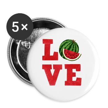 Watermelon - Buttons large 2.2''/56 mm (5-pack) - white - Front
