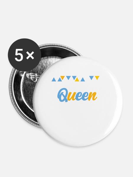 Argentinien - Buttons groß 56 mm (5er Pack) - Weiß