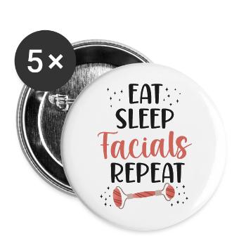 Cute Licensed Esthetician Skincare - Buttons groß 56 mm (5er Pack) - Weiß - Vorne
