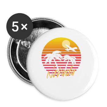 Nevada - Buttons large 2.2''/56 mm (5-pack) - white - Front