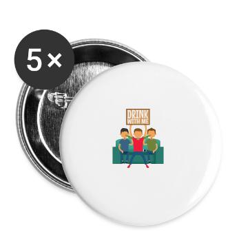 C’est mon enterrement de vie de garçon avec moi vous payez - Lot de 5 grands badges (56 mm) - blanc - Devant